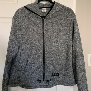 Victoria’s Secret Pink Sweater Knit High Low Zip